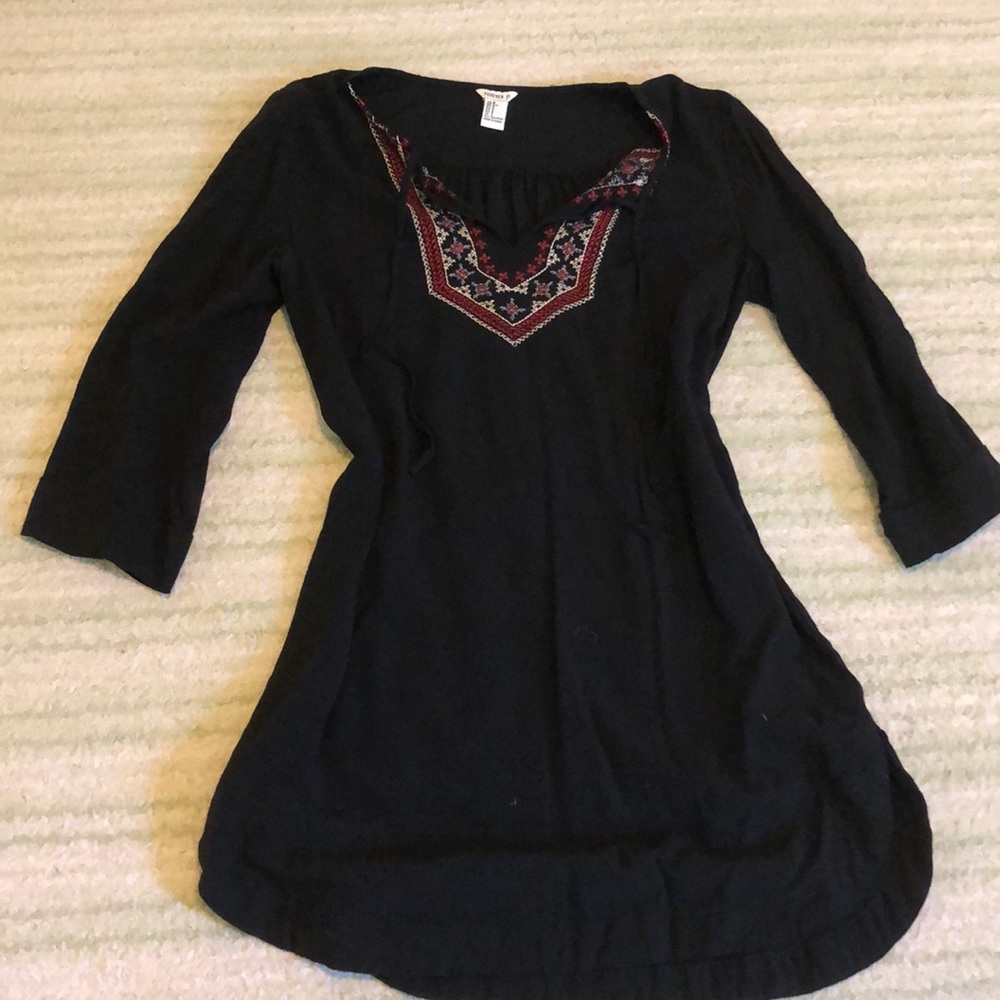 Black Patterned Sun Dress